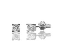 Orecchini Promesse Donna Famiglia in Oro bianco Diamante 0.40 Ct OPPY040 - OPPY040